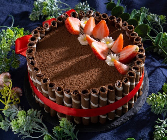 Chocolate Cake Encircled with Delicious Chocolate Sticks